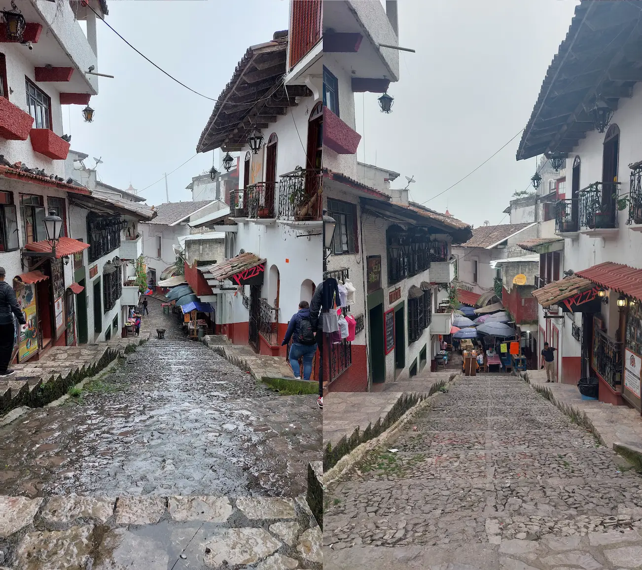 Street of restaurants, 2023 and 2024