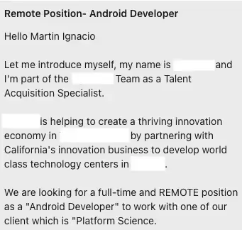 An empathic job offer